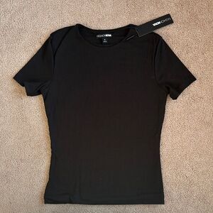 Ribbed crew neck top